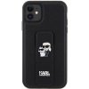 Karl Lagerfeld KLHCN61GSAKCPK iPhone 11 / Xr 6.1 czarny/black hardcase Gripstand Saffiano Karl&Choupette Pins